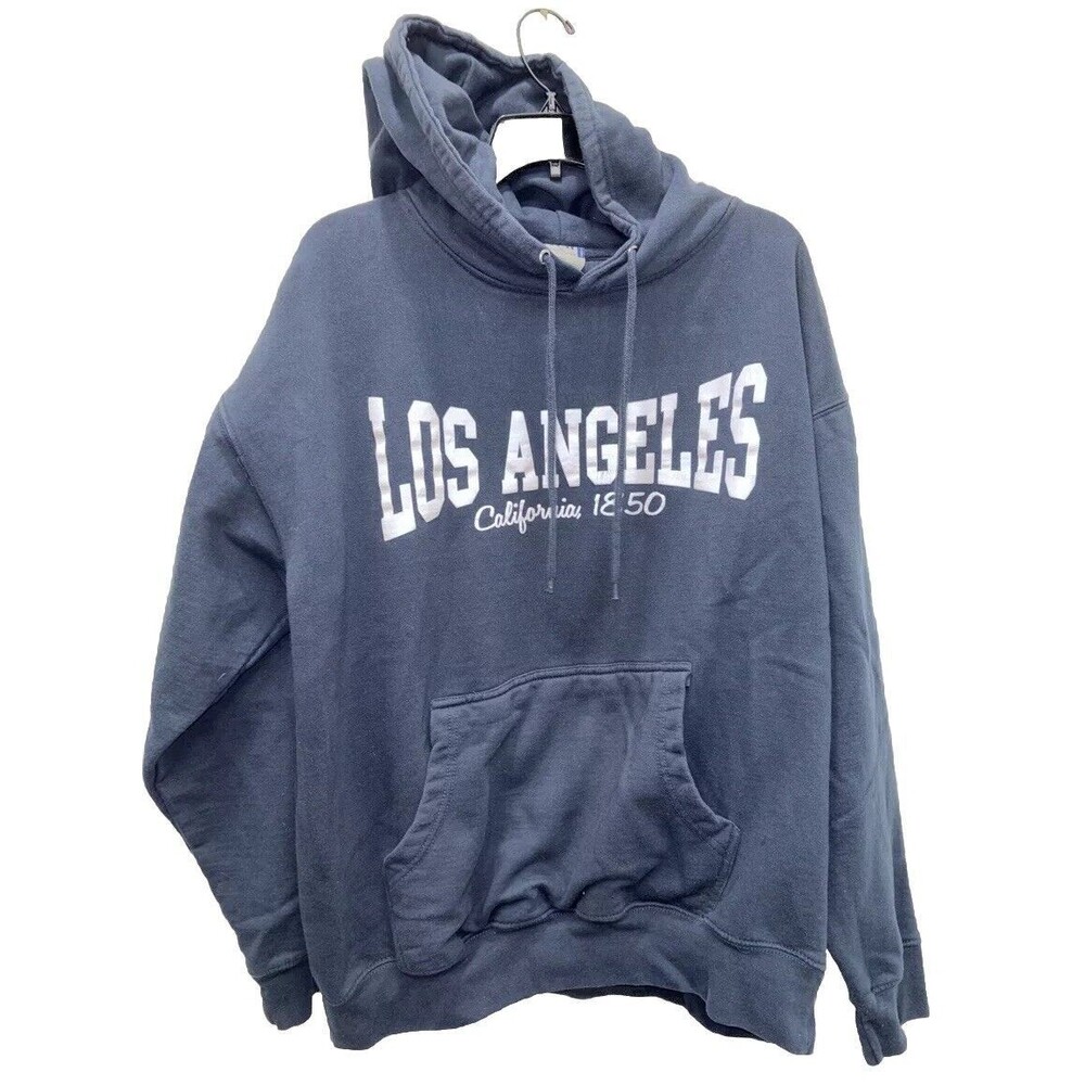 Ten Active Wear Heavy Weight Blue Hoodie XL Los Angeles Ca 1850 Pocket Cotton
